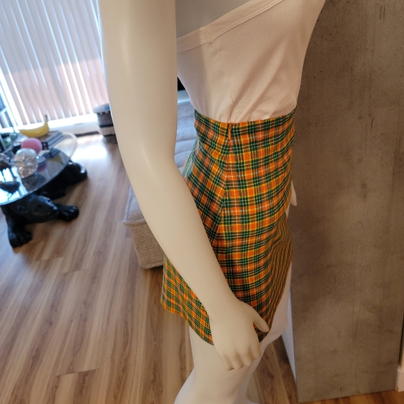 Vintage Gloria Plaid Mini Skirt Small y2k - Picture 2 of 5